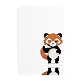  Gpkgsigt Panda rouge tenant une assiette. Peinture décorative en étain 20,3 x 30,5 cm. Fabriqué en fer blanc, résistant à l\'usure et durable