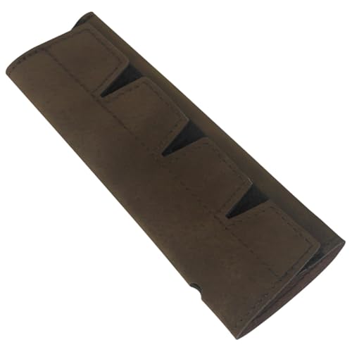 VICASKY French Horn Handle Wrap Protective Cover Horn Pad Hand Handle Protector Easy Install Prevention Brown Leather