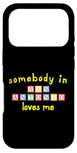 Somebody In San Antonio Loves Me with Kids 積み木 スマホケース iPhone 17 Pro 用