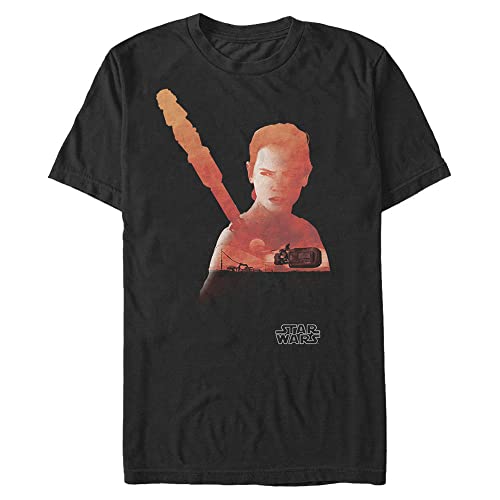 T-shirt Star Wars Rey Noir 3XL Homme : vêtement coupe confort