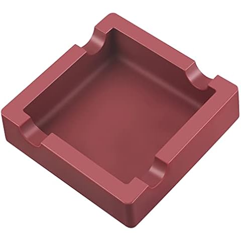 Cigar Ashtray,Unbreakable/Non-slip/Burn-resistant Silicone Cigar Ashtrays Suit for Outdoors Indoor Use,Built with 4 Extra Wide Cigar Rest (Red) Cover