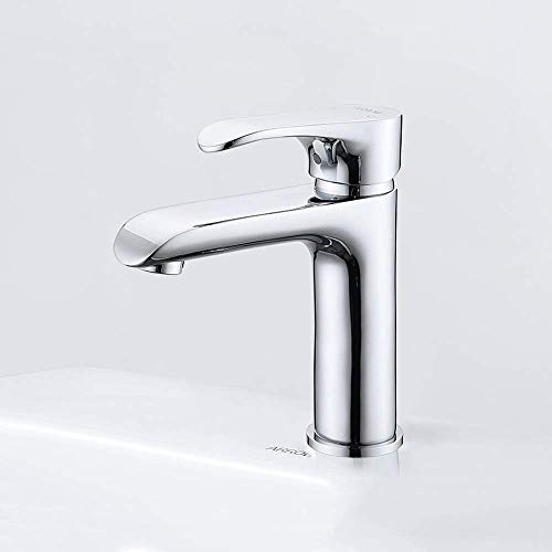 Mitigeur de lavabo design bec de canard en cuivre noir pour salle de bain