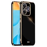 EASSGU [Telaio Elettrolitico Custodia per Realme Note 60 / Realme Note 60X (6.74" Inches) Cover Protettiva in Morbido Silicone TPU - Nero