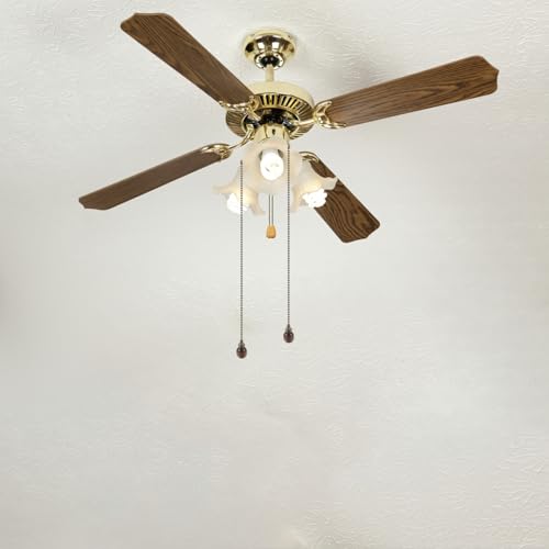 Image of OSALADI Vintage Ceiling Fan Pull Chain 12 Inch Decorative Light Pendant Extension for Ceiling Fans and Lamps Easy to Install Durable Pull Chain Accessory
