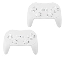 Beastron New Classic Pro Controller Console Gampad/Joypad Compatible with Wii, Wii U White 2 Pack (ZG-WC2)