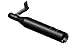 KHROME WERKS 1861-1574 200795 Sidekick Ghost Pipe - Black