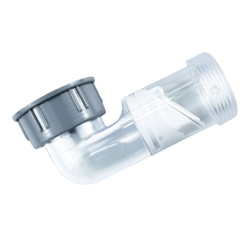 SEWACC Adaptador de Manguera para Desagüe con Válvula Antirretorno Transparente Soporte Lateral para Lavabo y Baño Accesorio Antipolvo y Fácil Limpieza
