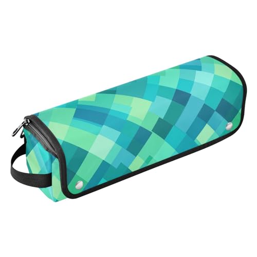 Bolsa de viaje para herramientas de cabello resistente al calor, con cierre magnético y tapete protector, color turquesa verde