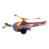QUXVUIS Aufziehbarer Blechspielzeug Hubschrauber – Kreatives Blechroboter Spielzeug – Lustiges Sammlerstück – Geschenk für Kinder und Erwachsene – Retro Kollektion