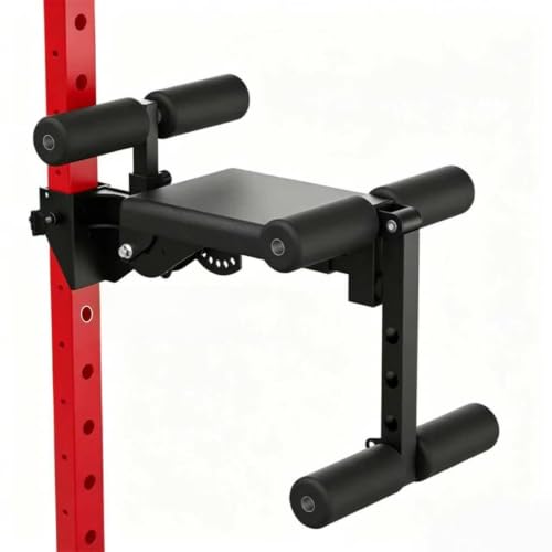 JEEKEE Rack Mounted Leg Extension & Curl Attachment Compatible with 1 Hole 2x2/2x3/3x3 Power Racks Multi-Function Gym Accessory for LAT Pulldown Chest Row Leg Training