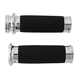 VGOL 1 paire de guidons de moto 25 mm 134 x 34 mm compatibles avec Touring 1996-2007 Argen...