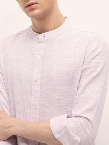 Image of THE BEAR HOUSE Men's Cotton Solid Slim Fit Shirt