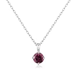 Philip Jones Sterling Silver June (Alexandrite) Birthstone Necklace Created with Zircondia® Crystals