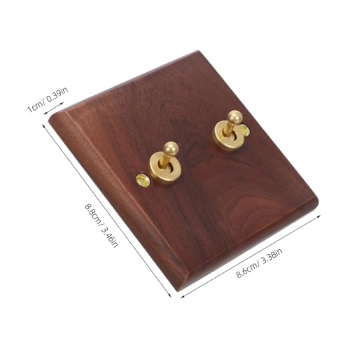 Interruptor de palanca tipo 86 doble control con placa de madera oculta 3