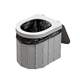 山善(YAMAZEN) 簡易トイレ 非常用 折りたたみ 災害用 【防災士監修】 ポータブルトイレ 収納バッグ付き (凝固剤/汚物袋/便座/処理袋) 消臭 抗菌 防災 断水 介護 ダークグレー YKT-12G