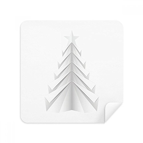 Chiffon de nettoyage Origami Arbre de Noël anti-traces 2Pcs