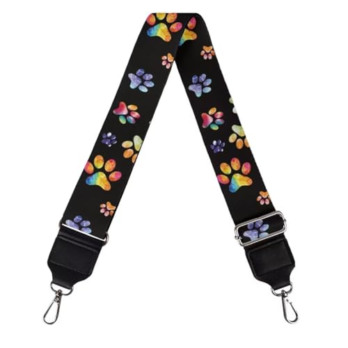 Image of Coldinair Colorful Dog Paw Purse Straps Replacement Crossbody Bag Strap Wide Shoulder Strap Guitar Strap Purse