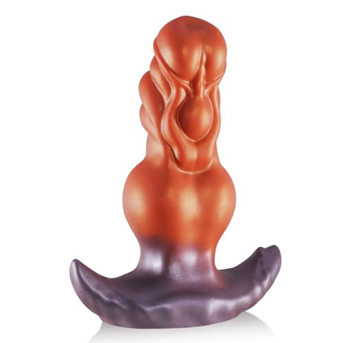 Image of 7.87in Anal Plug with Safe T-Shaped Base, Wearable Prostate Sex Toy with Big Knot, Large Monster Butt Plug Soft Anal Dilator for Advanced Men Women Couple (L)