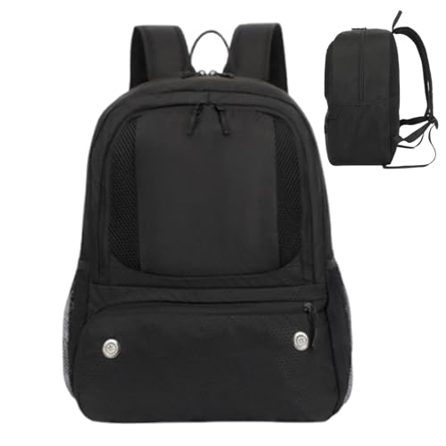 Poupangke - Bolsa de fútbol para niños, Mochila Deportiva, Impermeable, Gran Capacidad, ergonómica, antiolor, con Compartimento para Zapatos, para Adultos, Deporte de Viaje