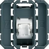 Hager Gallery RJ45 - Kategorie 6 - ftp - 2 Module - geneigt bis 45 Grad - wxf231