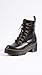 Dr. Martens Shoes Leona Boot, Black Vintage Smooth, 6 UK, Women's 8 US