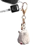 Langlebige Haltbarkeit: Dieser geschnitzte Bären-Schlüsselanhänger aus natürlichem Massivholz zeichnet sich durch eine glatte und zarte Oberfläche mit einer warmen und angenehmen Haptik aus. Seine robuste und stabile Konstruktion gewährleistet, dass es sowohl seine Schönheit als auch seine Funktionalität behält