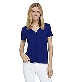 esprit pullover stickerei Kragenform: V-Ausschnitt TOM TAILOR Damen 1025789 Rib V-Neck T-Shirt, 26529-Anemone Blue, M