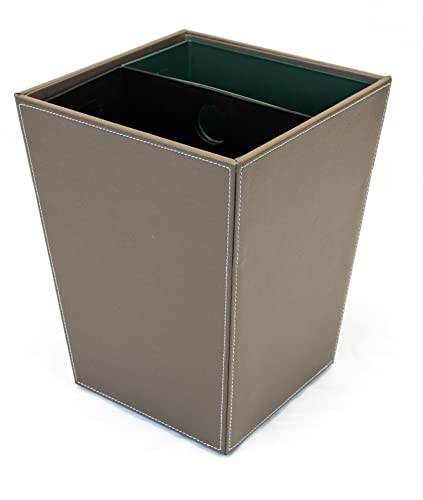 Hospitality Source WB-0001BLACK/WB-001REC LINER SET Leatherette Recycle Waste Bin thumb #2