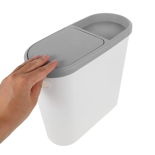 Caneca de basura pequeña con tapa para cocina y baño miniatura 7