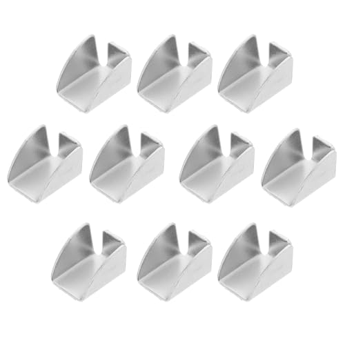ULTECHNOVO Clips de Fijación Metálicos para Baldas de Estantería, 10 Piezas, Soportes Triangulares para Armarios y Muebles de Oficina, Montaje Rápido y Seguro