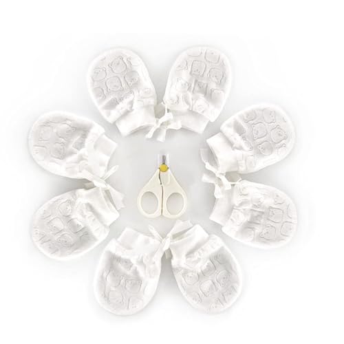 Image of 4Pairs Baby Mittens Newborn Set - No-Scratch, Breathable Baby Gloves for Boys Girls (0-6 Months)