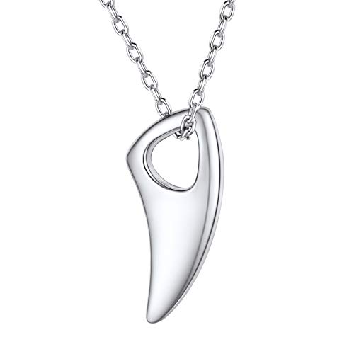 PROSTEEL Stainless Steel Shark/Octopus/Wolf Tooth Necklace for Men Women, Black/Gold/Silver Tone, Punk Rock Necklace, 22inch-24inch Adjustable, Come with Box 01 Shark-Black