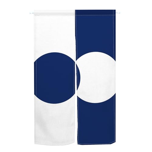 のれん Qinunipoto 二重円 暖簾 シンプル風 幅85cm丈150cm インテリア 出入り口 目隠し おしゃれ すだれ 遮光 部屋 間仕切りカーテン 門カーテン ポリエステル製 オーダー可 簡単取付 四季兼用