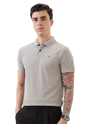Image of Nostrum Cotton Half Sleeve T-Shirt for Men Boys, Regular Fit, Cherry, Stylish Mens T-Shirts, Polo T Shirt for Man, Collar T Shirts for Men