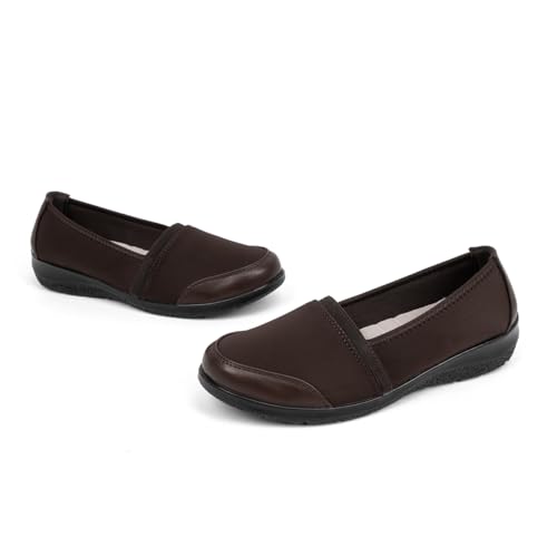 Image of Women's Orthopedic Loafers Stretchy Slip-on Comfort Walking Work Flat Shoes for Bunions