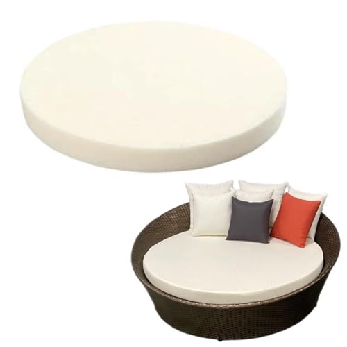 80/100/120/150cm Diameter Outdoor Daybed Cushion Replacement,Round High Density Foam Upholstery Foam Floor Seat Cushion,Round Mattress Topper (3cm Thick,Diameter 70cm)