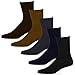 3 Pairs Mens Classic Dress Socks Calf Casual Fashion Crew Solid Multicolor 10-13