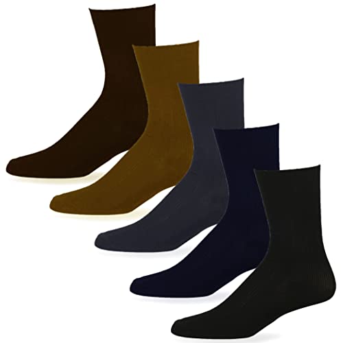 6 Pairs Mens Dress Socks Multi Color Fashion Casual Crew Polyester Size 9-112
