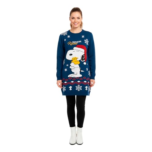 United Labels The Peanuts Snoopy Strickkleid, Blau, Warm Kisses, M,...