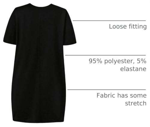 Image of SOLY HUX Women's Plus Size T Shirt Dress Half Sleeve Crewneck Loose Summer Dresses
