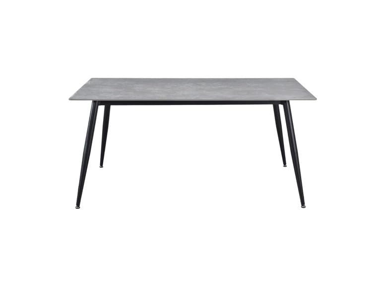 Belhome Table de Repas 180 cm céramique marbré Pieds évasés métal - Stone 2