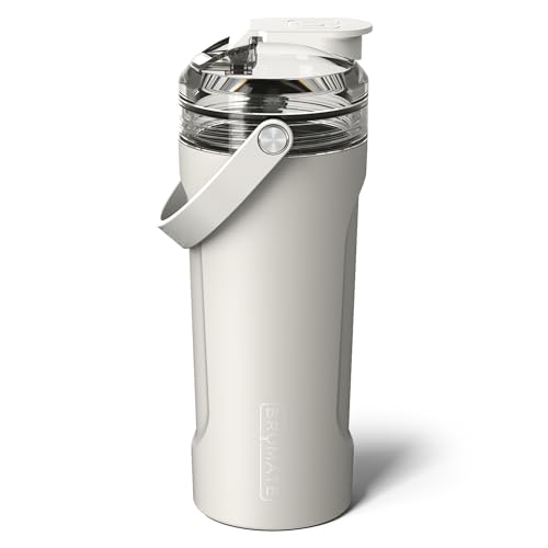 Image of BrüMate MultiShaker Blender Shaker Bottle | 100% Leakproof Insulated Stainless Steel | Pre Workout and Protein Shaker Bottle for the Gym | 26oz (Dune)