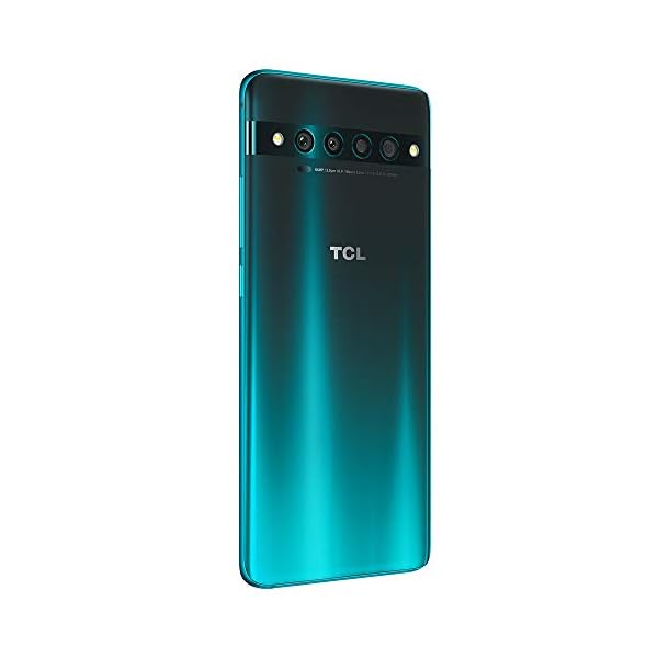 TCL 10 Pro Unlocked Android Smartphone with 6.47" AMOLED FHD + Display, 64MP Quad Rear Camera System, 128GB+6GB RAM, 4500mAh Fast Charging Battery - Forest Mist Green
