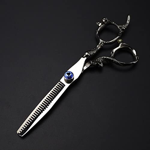 Ciseaux de coiffure 440c avec poignée dragon ciselée pour dégradés parfaits - 2