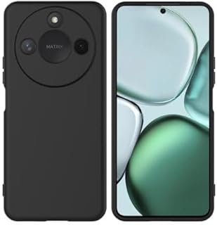 Silicone Case Compatible with Honor X9C Smart, Soft Silicone Gel Rubber Shockproof Case Cover Matte Finish with Cloth Inner Lining (Black)