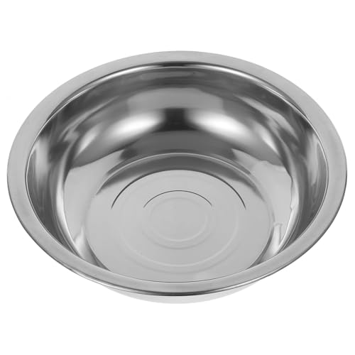 Milisten Bassine en Acier Inoxydable Épais 32 Cm de Diamètre, Bol à Mélanger Multifonction pour Laver les Légumes et Préparer Salades, Vaisselle Résistante...