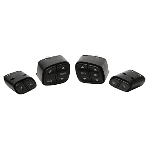 Replacement Steering Wheel Control Switch Kit - Compatible With Buick, Cadillac, Chevy, Gmc - Silverado, Sierra, Tahoe, Yukon, Trailblazer 2002-09 - Replaces 21997738, 21997739,1999442, 1999443 #TOP7