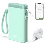Nelko Label Maker Machine with Tape, P21 Portable Bluetooth Label Printer, Wireless Handheld Sticker Maker Mini Label Makers with Multiple Templates for Organizing Storage Barcode Office Home, Green
