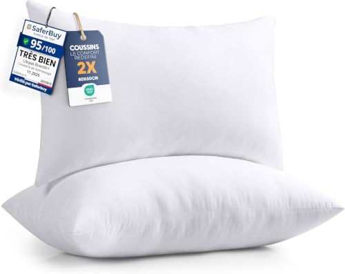 Utopia Bedding Garnissage Coussin 40 x 60 cm Lot de 2 Blanc | Lot de 2 Coussins - Sans Housse...