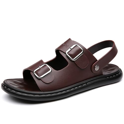Men's Beach Sandals with Adjustable Buckle Strap Outdoor Slippers Summer Slip On Fisherman Sandals for Men